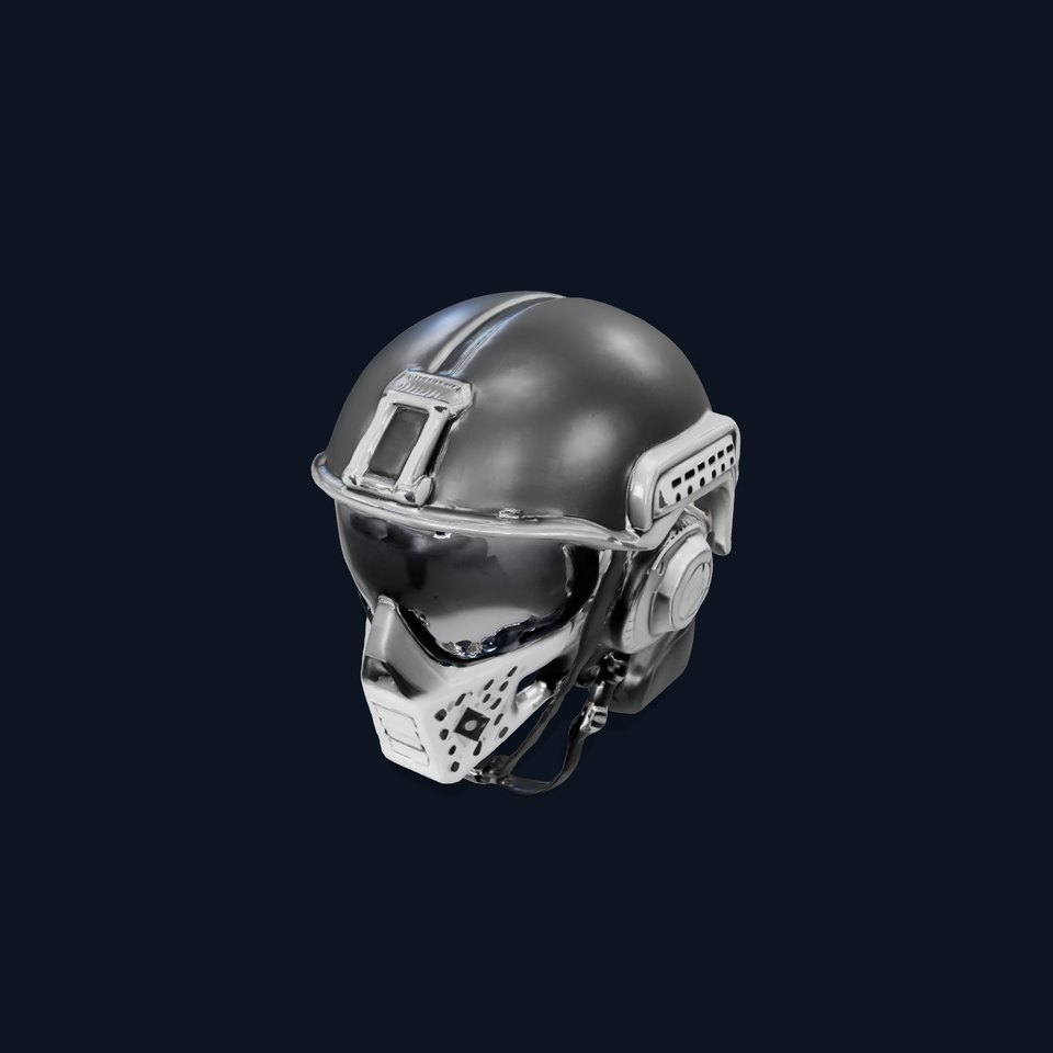 Futuristic Tactical Helmet Model Pack